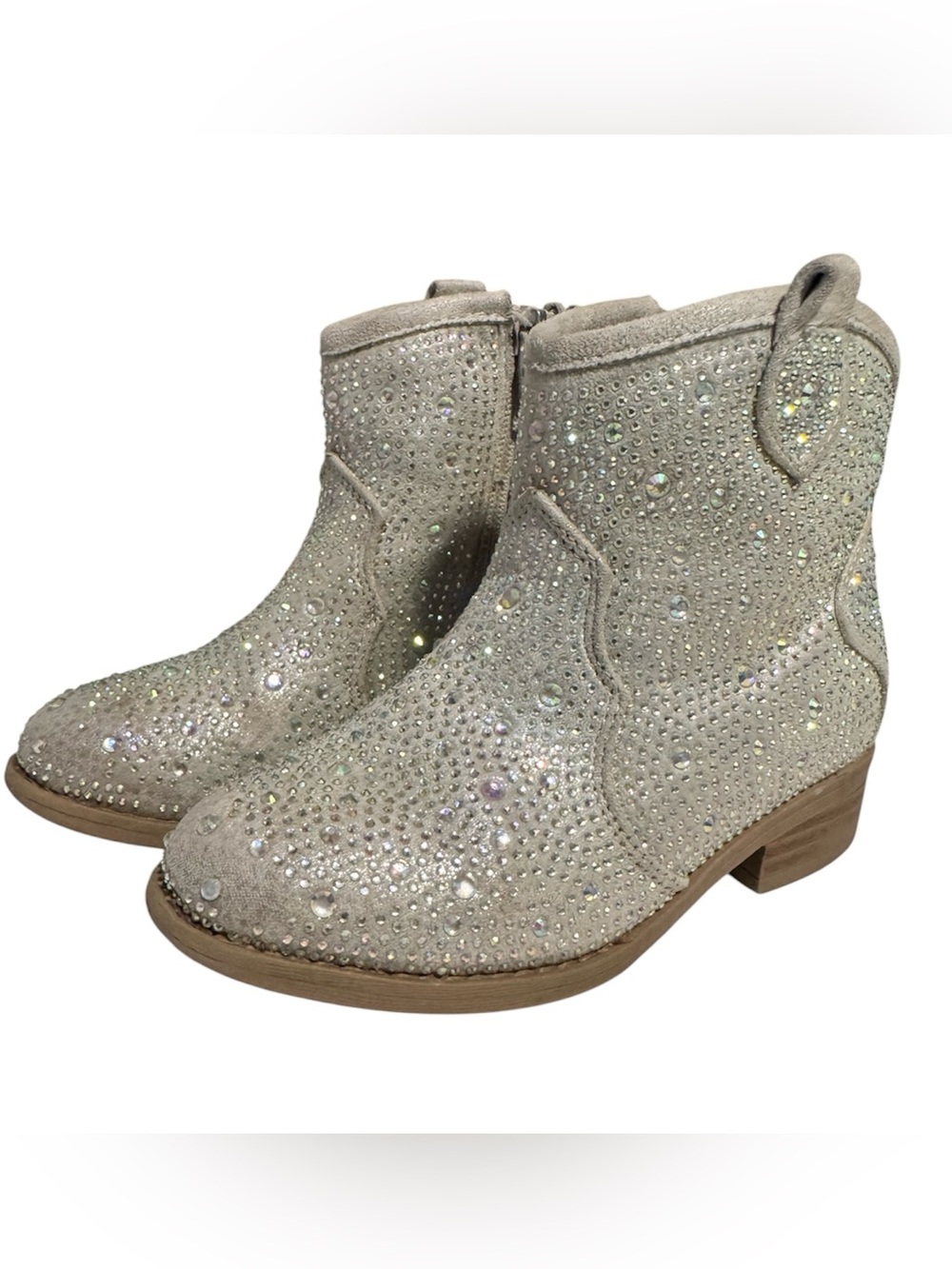 Little Girls Sparkle Rhinestone Western Cowgirl Booties - 10
